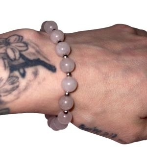 Rose quarts crystal bracelet/ essential oil diffuser